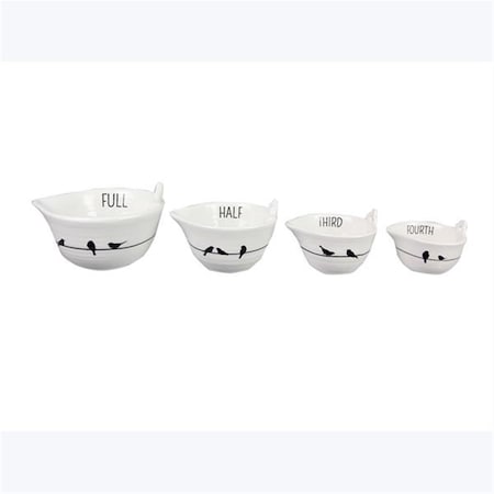 Youngs Ceramic Bird Design Measuring Cups - 4 Piece 21219